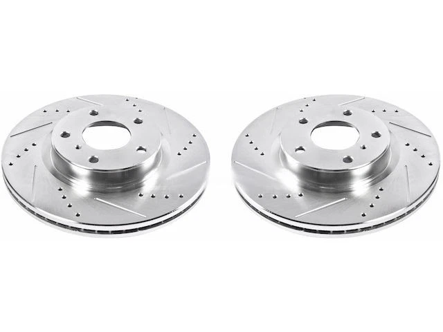 Front Brake Rotor Set Power Stop 22DGRZ88 for Nissan 350Z 2004 2003 2005 - Image 1 of 1