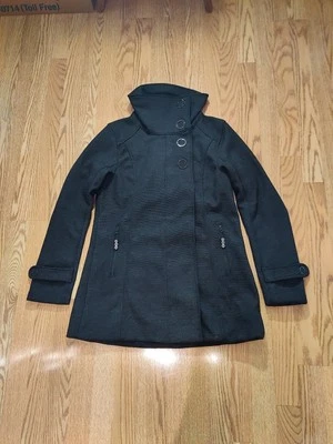 CHAQUETA LULULEMON AUDREY Abrigo Softshell Negro Novedad Tweed Mujer 8 Largo Snap  Foto 1 de 4