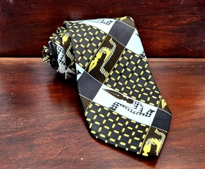 Vintage The Custom Shop Tie Mens Graphic Fountain Pen 70s Necktie Writer Art - Picture 1 of 11