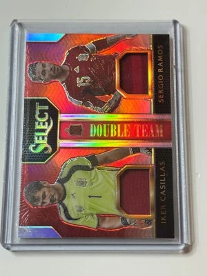 2015-16 Select Soccer Dual Relic Red Iker Casillas Sergio Ramos 32/49 - Image 1 of 2