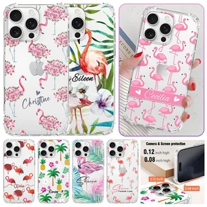 Shockproof Soft Cover For iPhone 16e 15 Pro Max 14 13 Flamingo Personalised Case - Picture 1 of 62