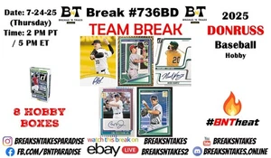 Boston Red Sox 2025 Panini Donruss Béisbol Hobby 8 CAJA Break #736BD - Imagen 1 de 1