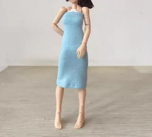 Maßstab 1/12 enges trägerloses Röhrenoberteil Kleid Bleistiftrock für 6" Figma Figur - Bild 1 von 6