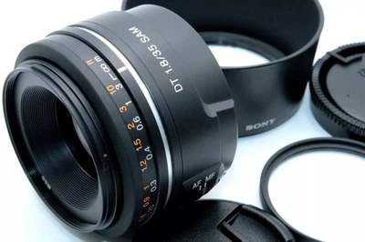Near Mint Sony DT 35mm f/1.8 SAM Wide Angle Standard Lens SAL35F18 for A Japan - Image 1 of 4