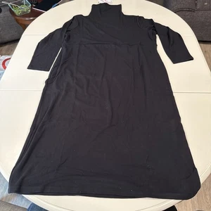 Abito donna con controllo donna PXL nero girocollo manica lunga midi control - Foto 1 di 9