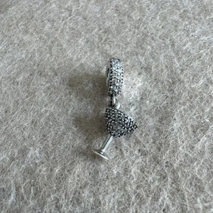 Pandora Sterling Silver Night Out Martini Cocktail Pave Dangle Jewelry - Picture 1 of 11
