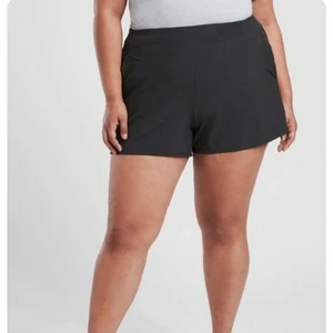 Athleta Brooklyn Shorts schwarz Gr. 22 recyceltes Nylon Lycra Reise Komfort - Bild 1 von 5