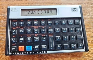 HP 12C Platinum Finanzrechner, top mit Hülle getestet kostenloser Versand - Bild 1 von 5
