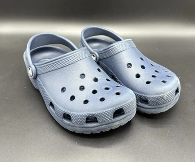 Crocs Clásico Zueco Azul Marino Talla J2 Juvenil Unisex Sin Cordones Sandalias Cómodas Zapatos Foto 1 de 4