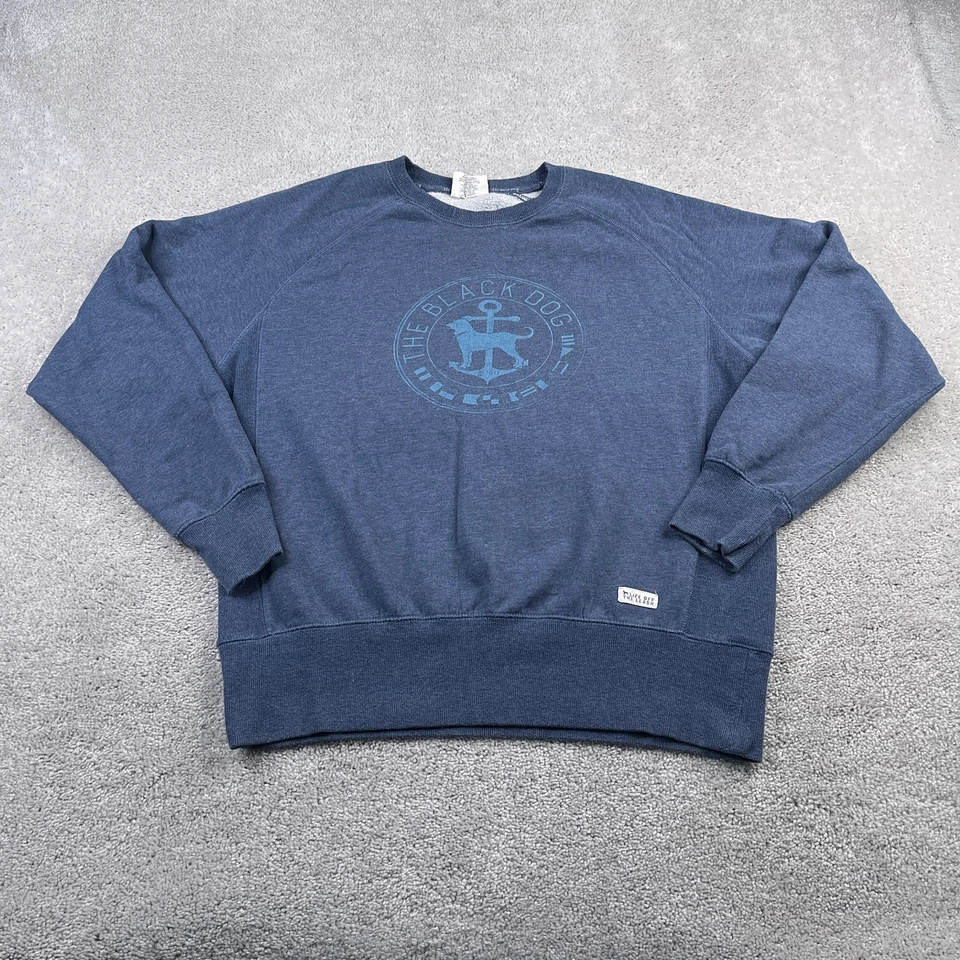 The Black Dog Sweatshirt Womens Medium Blue Crewneck Pullover Nautical Logo - Image 1 of 4