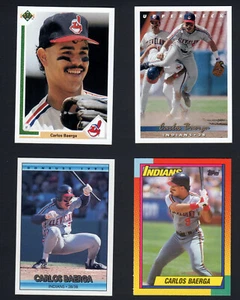 Carlos Baerga vier verschiedene Karten Cleveland Indians 1990 Topps Traded #6T - Bild 1 von 2