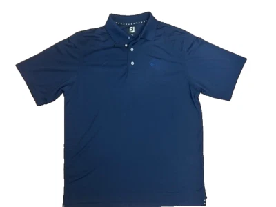 Camisa polo masculina azul golfe FJ Foot Joy manga curta "Pine Meadows" tamanho G - Nova - Imagem 1 de 4