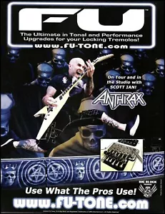 Anthrax Scott Ian 2018 Fu-Tone Bloqueo Trémolos anuncio 8 x 11 impresión publicitaria - Imagen 1 de 3