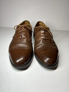Vintage Italian Oxfords Men’s 9 M Stanley Blacker Hand-made in Italy Extra Grip - Picture 1 of 12