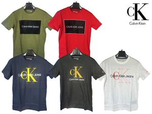 Calvin Klein Jeans T Shirts Classic Cotton Monogram Logo Breathable Tee  - Picture 1 of 6
