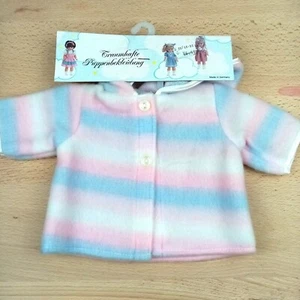 Vintage Baby Doll Fleece Jacket, 16.5" - 17.7", Pink-Blue white, Germany - Picture 1 of 8