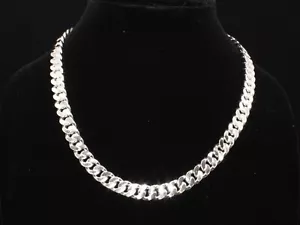 Kubanische Gliederkette 10 mm Silber 925 107 Gramm Silber 925, 20 Zoll - Bild 1 von 3