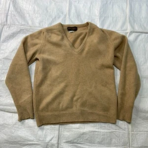 Maglione donna vintage Selfridge London 100% puro cashmere scollo a V made in Scotland - Foto 1 di 9
