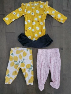Carter's Just One You Baby Girl's Size 6M 4pc Floral Top & Bottom Set Outfit - Picture 1 of 6