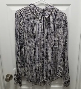 Camisa de vestir con botones Anthropologie Holding Horses para mujer talla 14 - Imagen 1 de 11