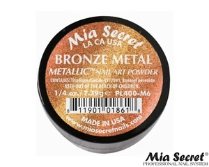 MIA SECRET Nail Art Powder 1/4oz- Bronze Metal (METTALIC COLLECTION) - Picture 1 of 2