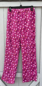Hotel Spa Womens pink stars Fleece soft Lounge Sleep PJ Pants bottom Sz M - Picture 1 of 8