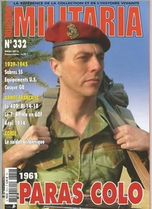 MILITARIA N°332 1961 PARAS COLO / SABRES CC / 409e RI 14-18 / SOLDAT BRITANNIQUE - Picture 1 of 2