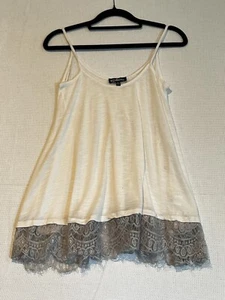 90s Y2K Vintage Wide Lace Hem Boho Fairy Flowy Cami XS S Small - Bild 1 von 9