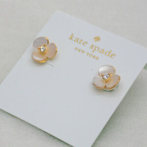 Kate spade jewelry cute gold plated flowers post stud pierced jacket earrings