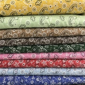 Vintage Paisley Floral Printed Fabric 100% Cotton Clothing Accessories DIY - Picture 1 of 12