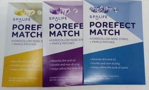 Pack of 3 Spalife Poreperfect Match Hydrocolloid 3 Nose Strips 24 Pimple Patches - Picture 1 of 2
