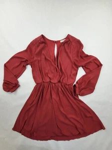 New York & Company Womens Med Red Dress 3/4 Sleeve - Picture 1 of 7