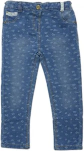 Kinder Jeanslegging blau Blumen Stretch Baumwolle Denim Jegging Mädchen - Bild 1 von 2