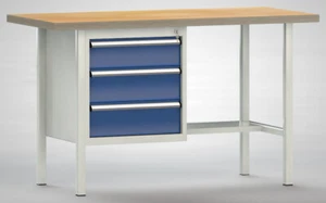 Werkbank 1500x700x900mm 3 Schubladen Ergo Werkstatt Arbeitstisch Montage - Bild 1 von 1