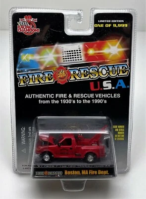Racing Champions - Fire Rescue USA - Boston, MA 1997 Ford F-150 Tow Truck - New - Image 1 of 3