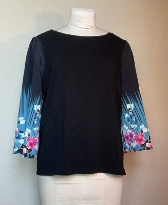 Pullover Chicos Tejido Top Agua Floral Manga Acampanada 3/4 *NUEVO* TALLA 3 XL Foto 1 de 4