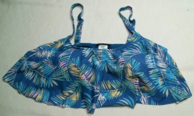 Top de Natación Joe Boxer Tropical Punch Collection Volantes Halter, Tallas PLUS, NUEVO CON ETIQUETAS  Foto 1 de 2