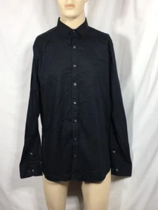 Men's NWT Bar III $65 Slim-Fit Stretch Textured Black Dress Shirt - Picture 1 of 5