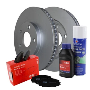 Front Brake Kit 303mm Disc Rotors TRW Pro Metallic Pads For DeVille 4.6L V8 FWD - Picture 1 of 8