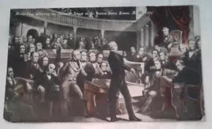 Cartolina d'epoca Henry Clay discorso di addio - mai usata - Foto 1 di 2