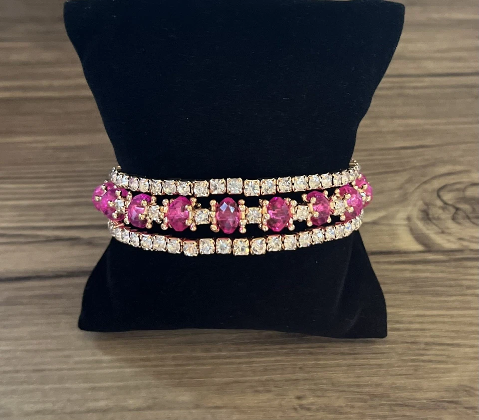 Pulsera Bobina Cristal Tono Oro Rosa 👌👌👌🔥🔥 Foto 1 de 1