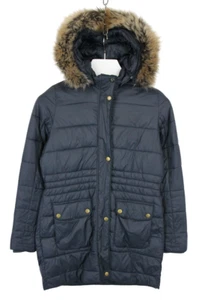 Barbour Fibre Down Barbour Redpole Quilt Jacket Girls' XL Mid Length Fur Hood - Picture 1 of 20