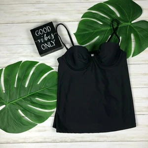 NEW NWOT J. Crew UNDERWIRE TANKINI TOP b9644 $72 GRAY DCH swim SZ 00 - Picture 1 of 1