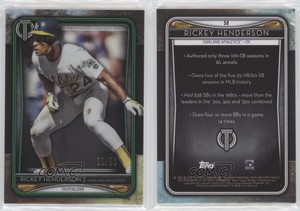 2020 Topps Tribute Green /99 Rickey Henderson #58 HOF