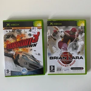 Xbox Game Bundle x2 Brian Lara Cricket Burnout 3 Takedown EN CAJA - Imagen 1 de 6