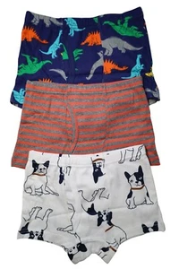 3 Pack 100% Cotton Toddler Little Boys Kids Underwear Dinosaur Boxer Briefs 4-8T - Picture 1 of 4