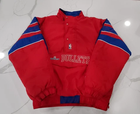 Vintage NBA Starter Puffer Jacket Washington Bullets Baltimore Wizards M Cover