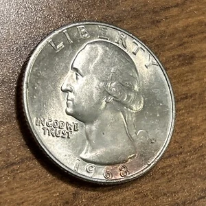 1968-D Washington Quarter BU Uncirculated ERROR Copper Through Obv Improper Mix - Picture 1 of 10