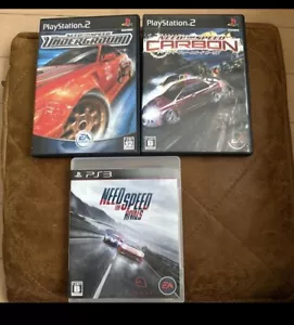 set of 3 Need for Speed: Underground carbon rivals PS2 Playstation japan b003 - Picture 1 of 1