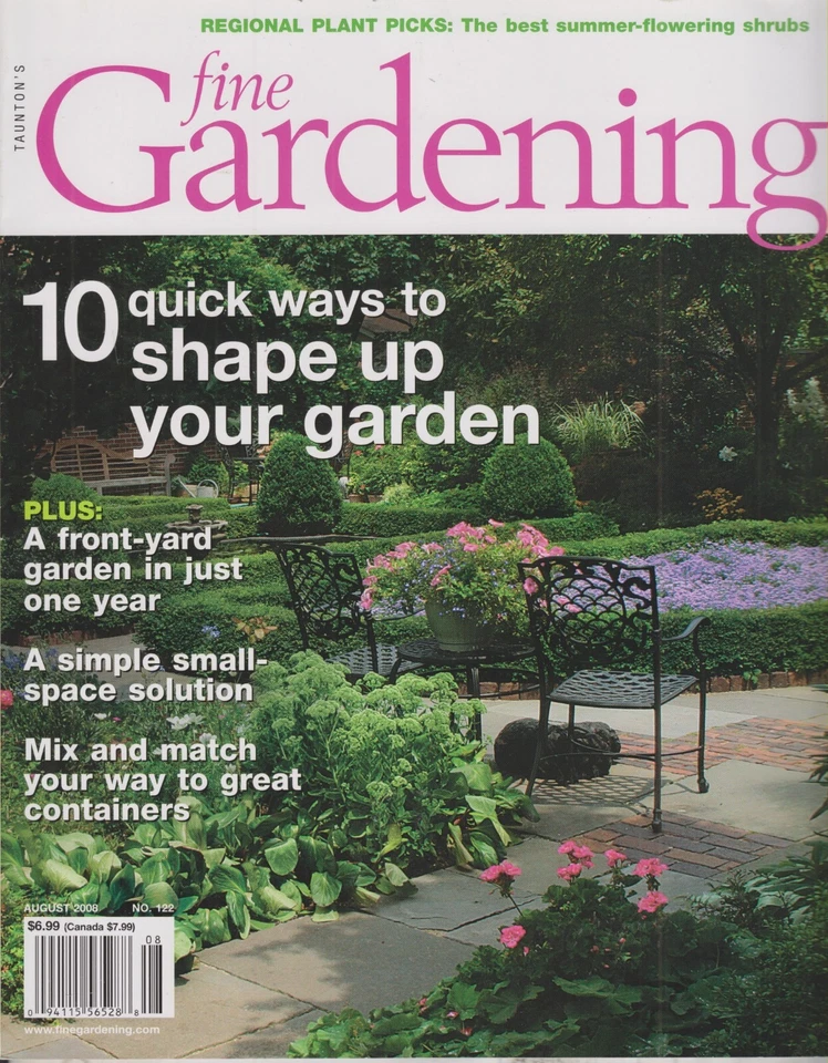 Taunton's Fine Gardening August 2008  10 Quick Ways to Shape Up Your Garden  (Ma - Image 1 of 1